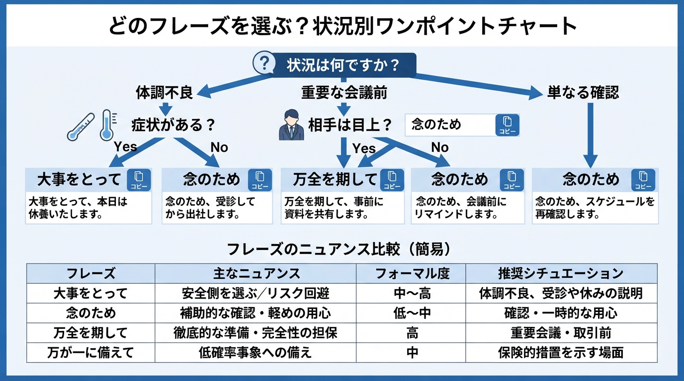 大事をとっての正しい意味とは？ビジネスメールでの使い方と例文のインフォグラフィック1