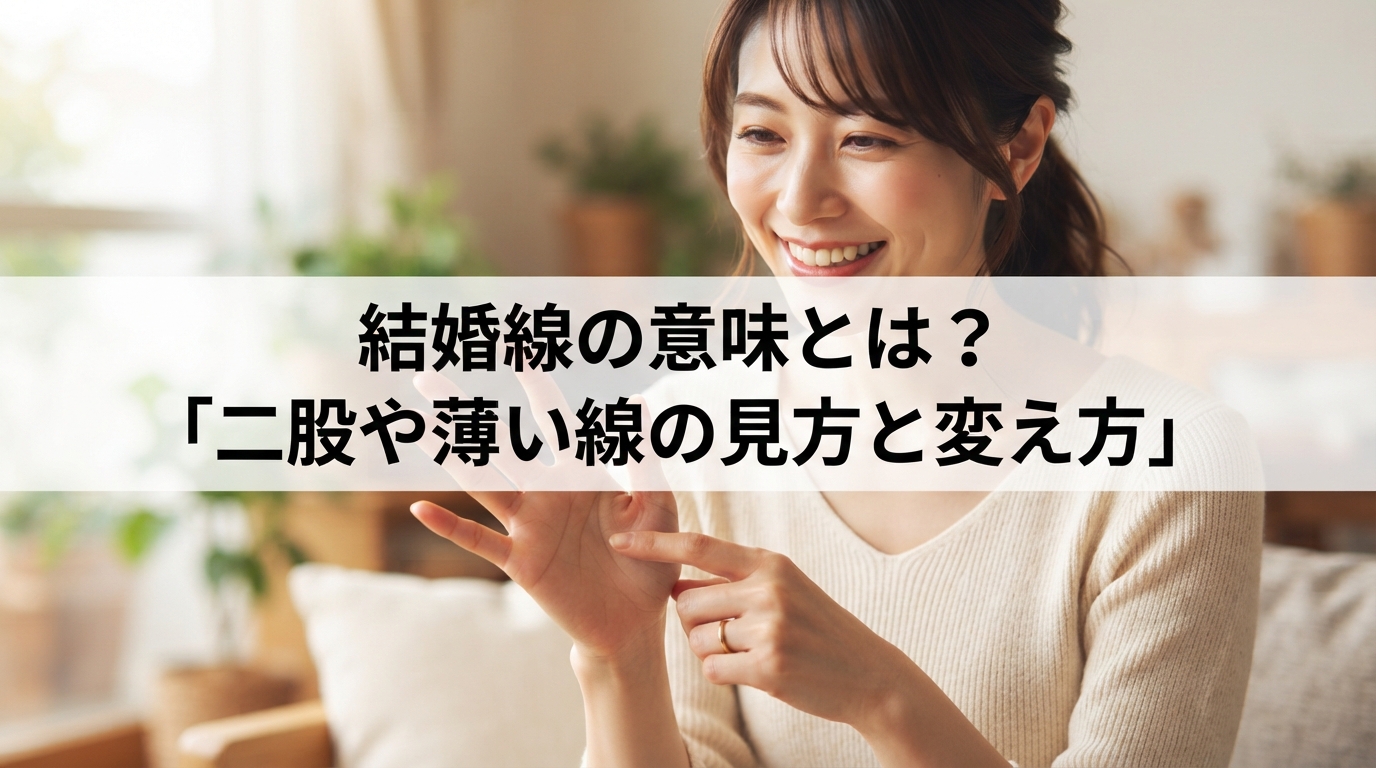 結婚線の意味とは？二股や薄い線の見方と変え方