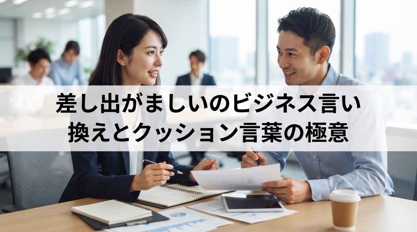 差し出がましいのビジネス言い換えとクッション言葉の極意