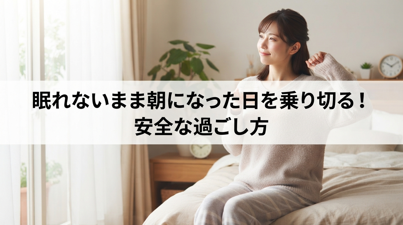 眠れないまま朝になった日を乗り切る！安全な過ごし方