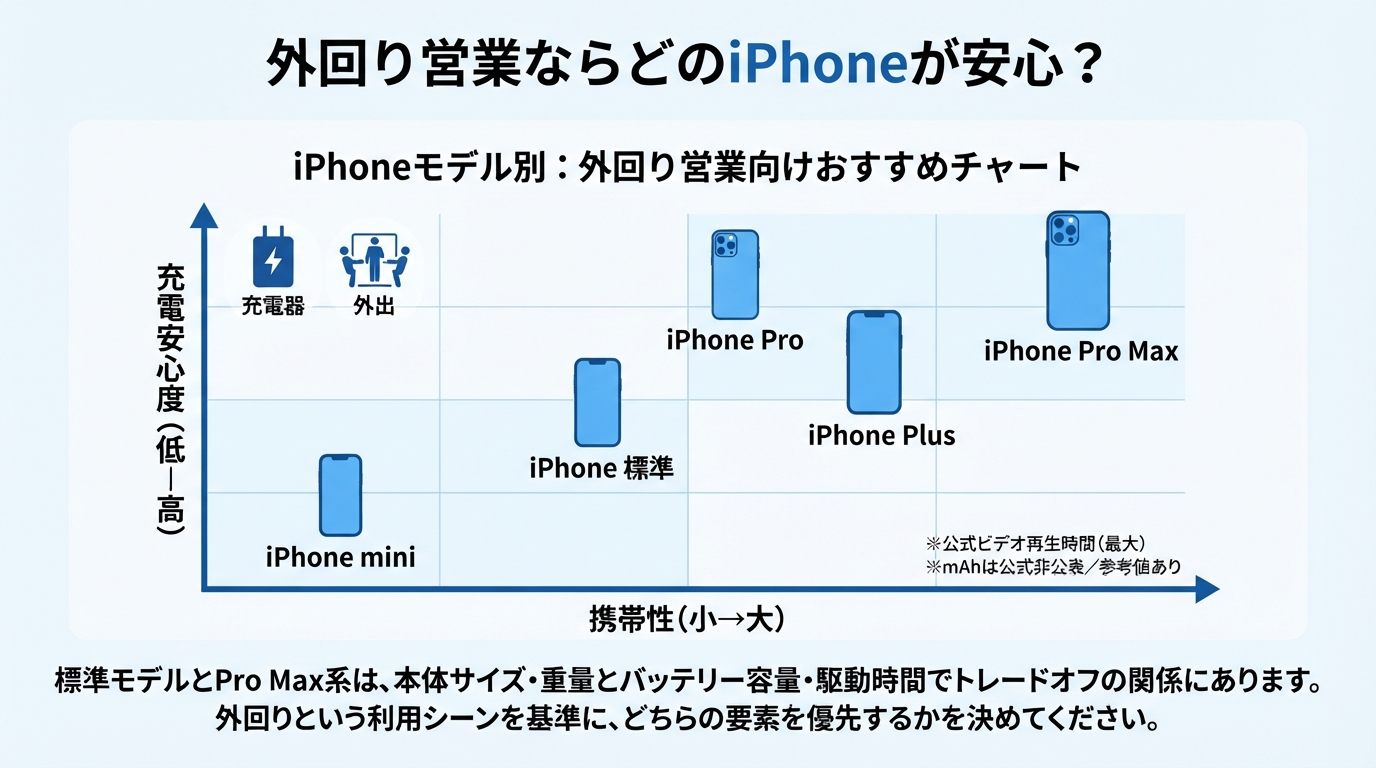 iphone バッテリー容量の目安は?非公表の理由と選び方のインフォグラフィック1