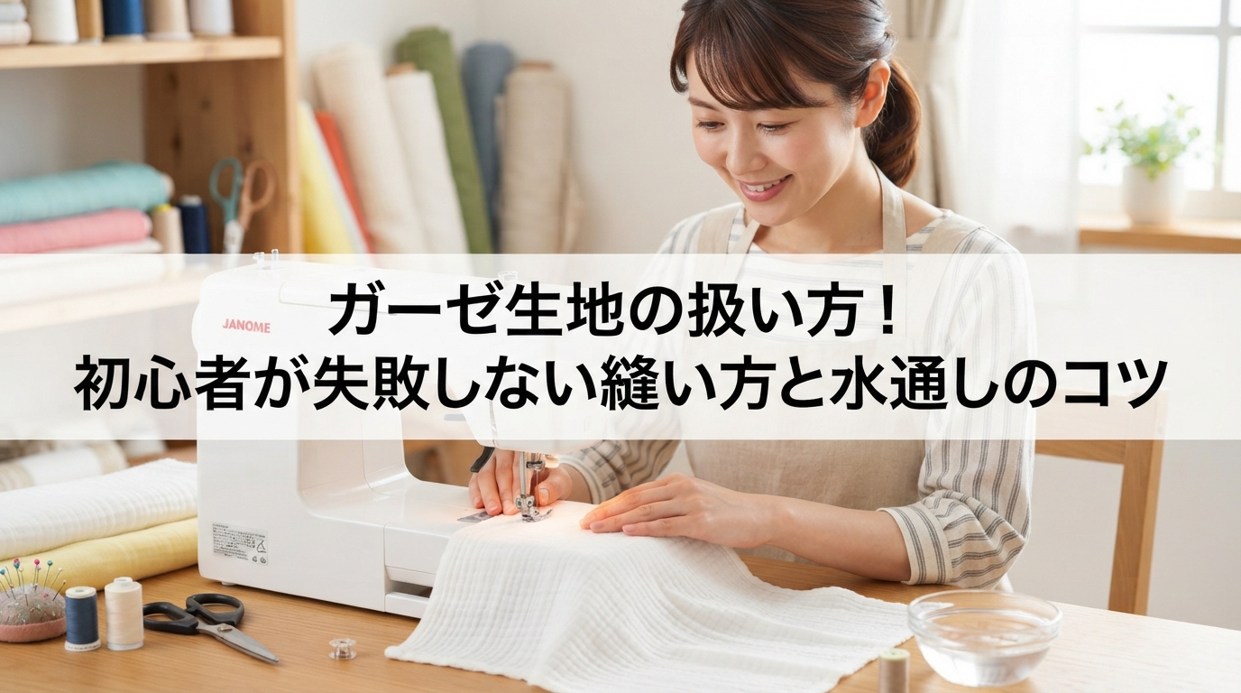 ガーゼ生地の扱い方！初心者が失敗しない縫い方と水通しのコツ