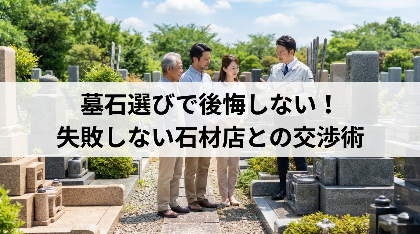 墓石選びで後悔しない！失敗しない石材店との交渉術