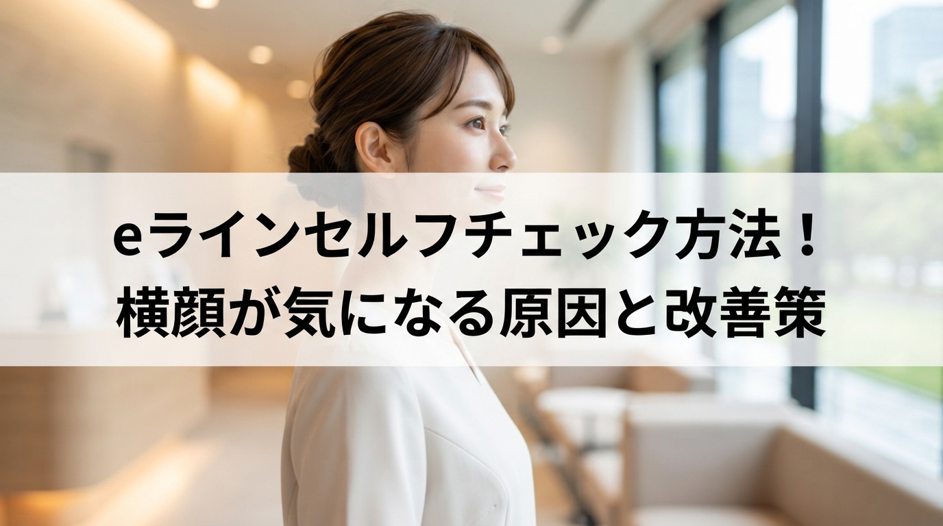 eラインセルフチェック方法！横顔が気になる原因と改善策