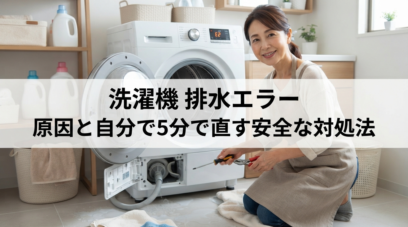 洗濯機 排水エラー 原因と自分で5分で直す安全な対処法