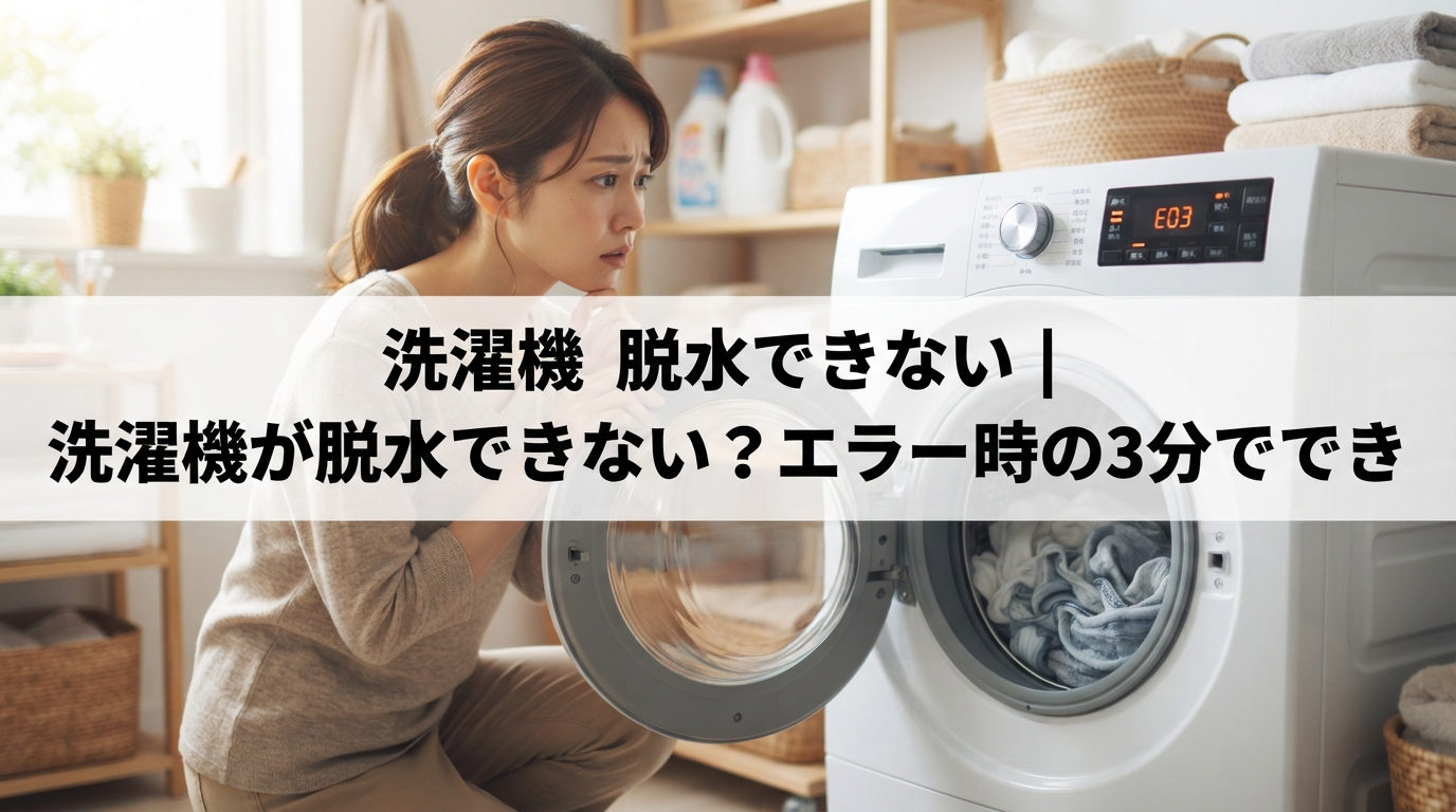 洗濯機 脱水できない｜洗濯機が脱水できない？エラー時の3分ででき