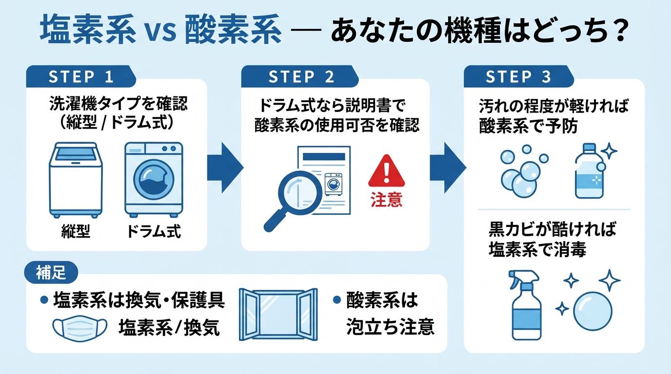 洗濯槽 掃除 頻度｜洗濯槽掃除の頻度は？縦型・ドラム式の目安とカのインフォグラフィック1