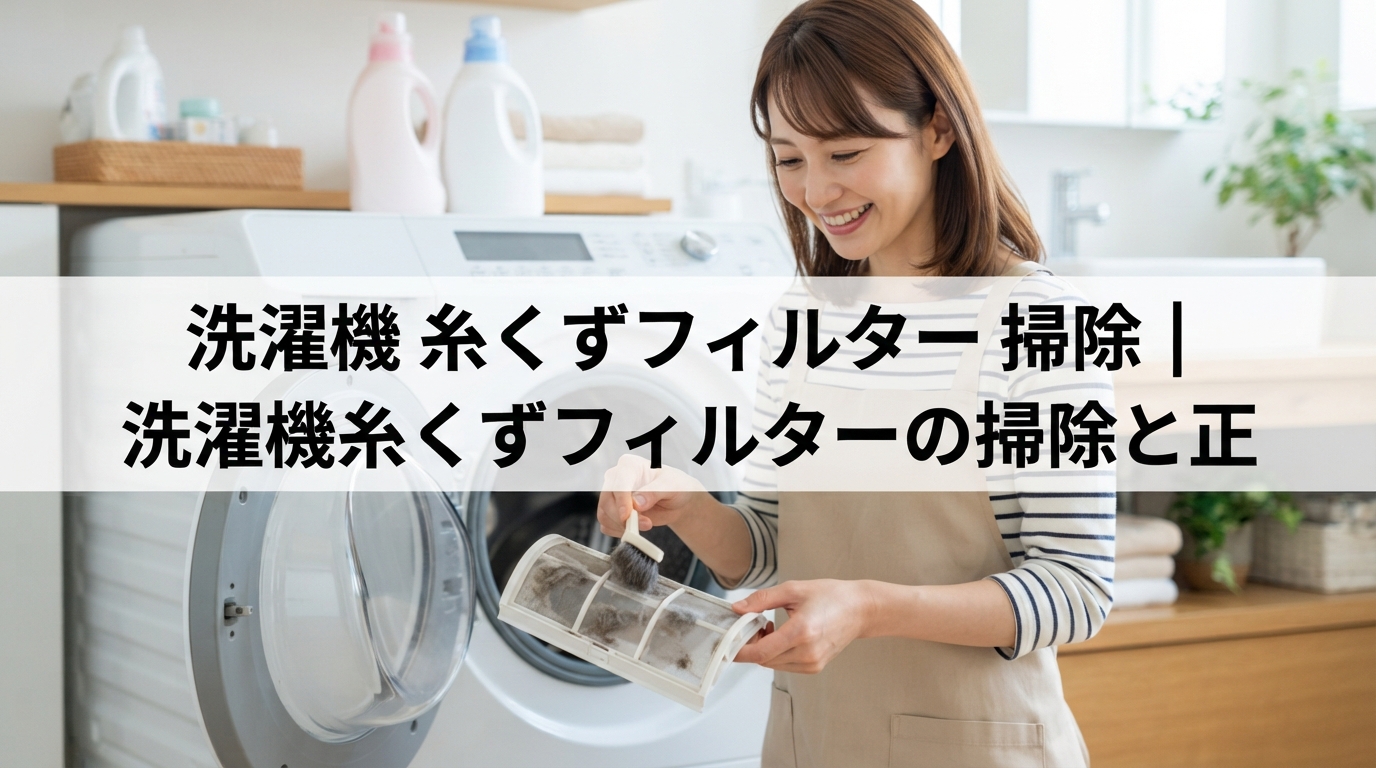 洗濯機 糸くずフィルター 掃除｜洗濯機糸くずフィルターの掃除と正
