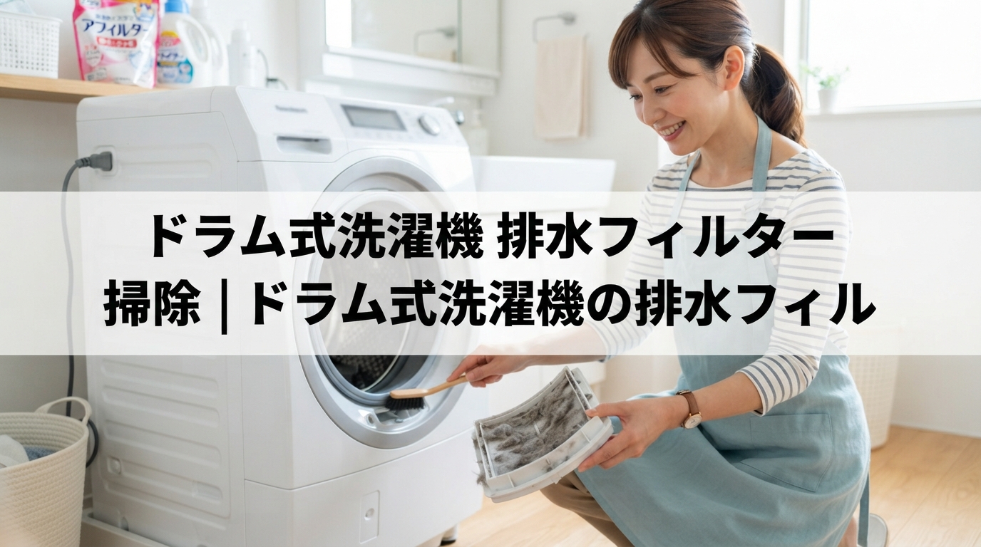 ドラム式洗濯機 排水フィルター 掃除｜ドラム式洗濯機の排水フィル