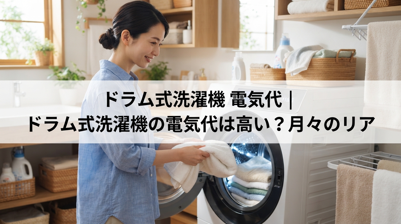 ドラム式洗濯機 電気代｜ドラム式洗濯機の電気代は高い？月々のリア