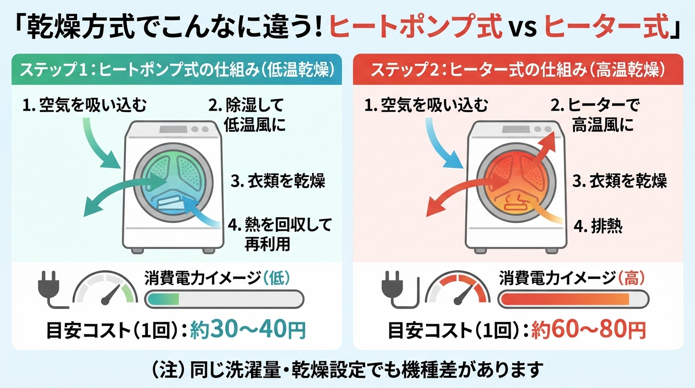 ドラム式洗濯機 電気代|ドラム式洗濯機の電気代は高い?月々のリアのインフォグラフィック1
