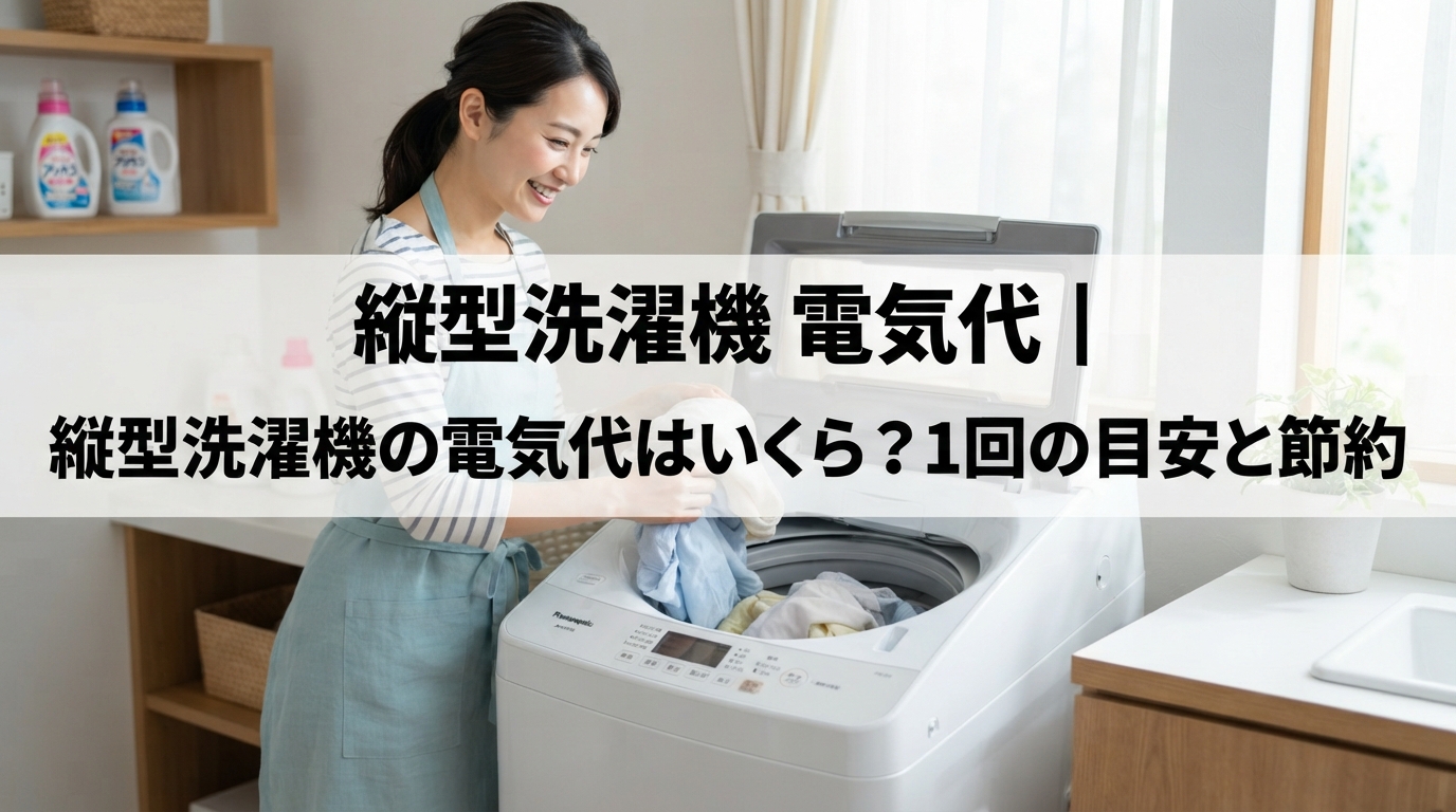縦型洗濯機 電気代｜縦型洗濯機の電気代はいくら？1回の目安と節約