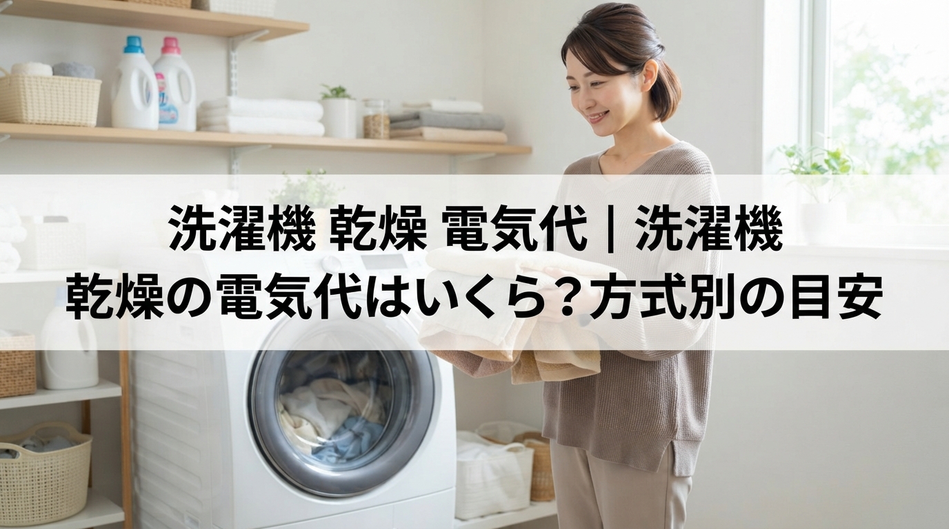 洗濯機 乾燥 電気代｜洗濯機 乾燥の電気代はいくら？方式別の目安