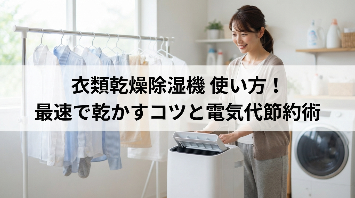 衣類乾燥除湿機 使い方！最速で乾かすコツと電気代節約術