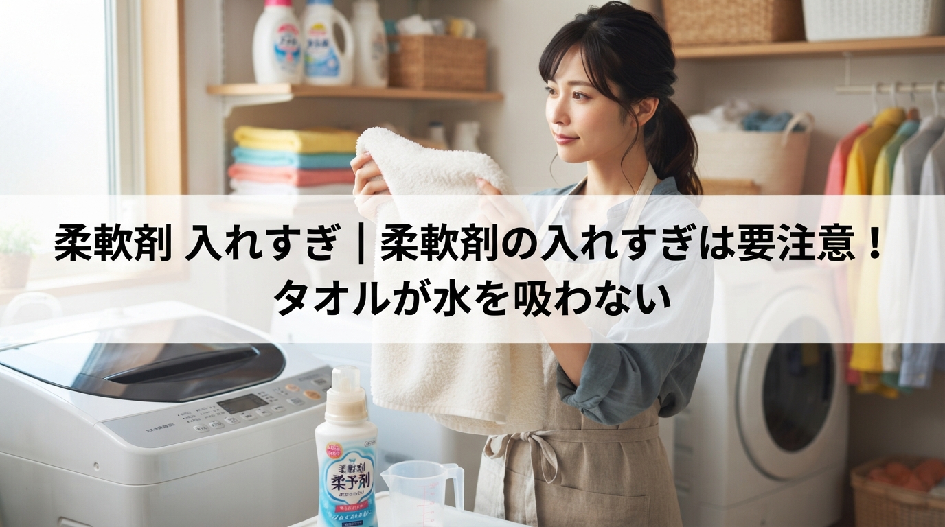 柔軟剤 入れすぎ｜柔軟剤の入れすぎは要注意！タオルが水を吸わない
