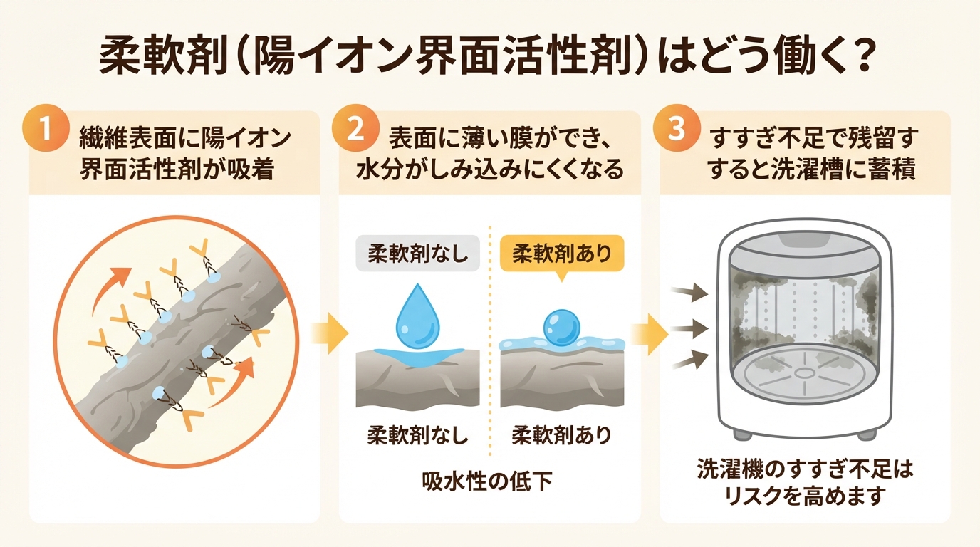 柔軟剤 使わない 方がいい|柔軟剤は使わない方がいい?理由とタオのインフォグラフィック1