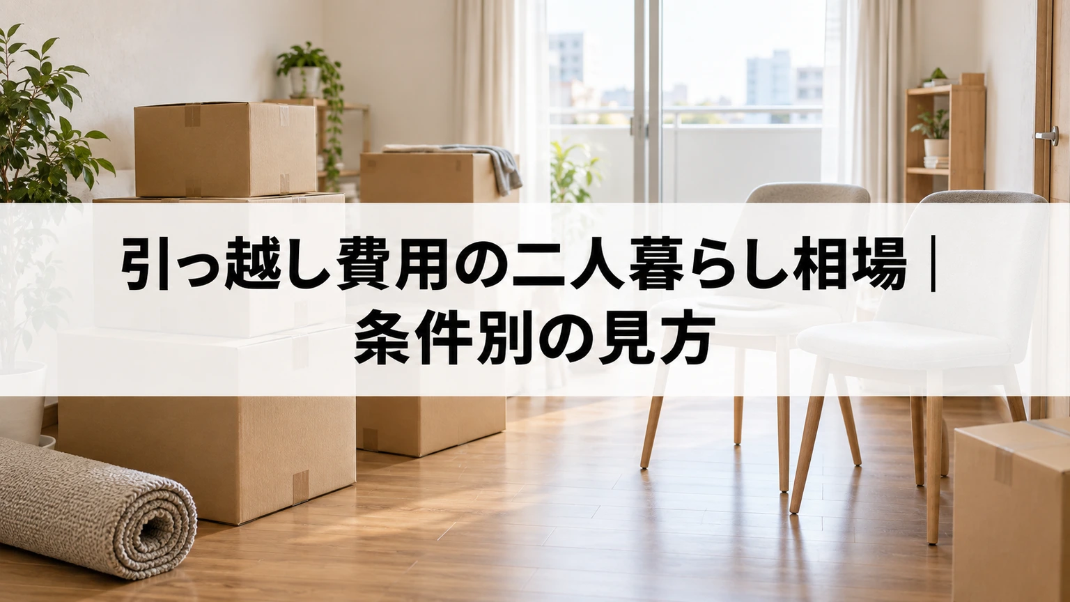 引っ越し費用の二人暮らし相場｜条件別の見方