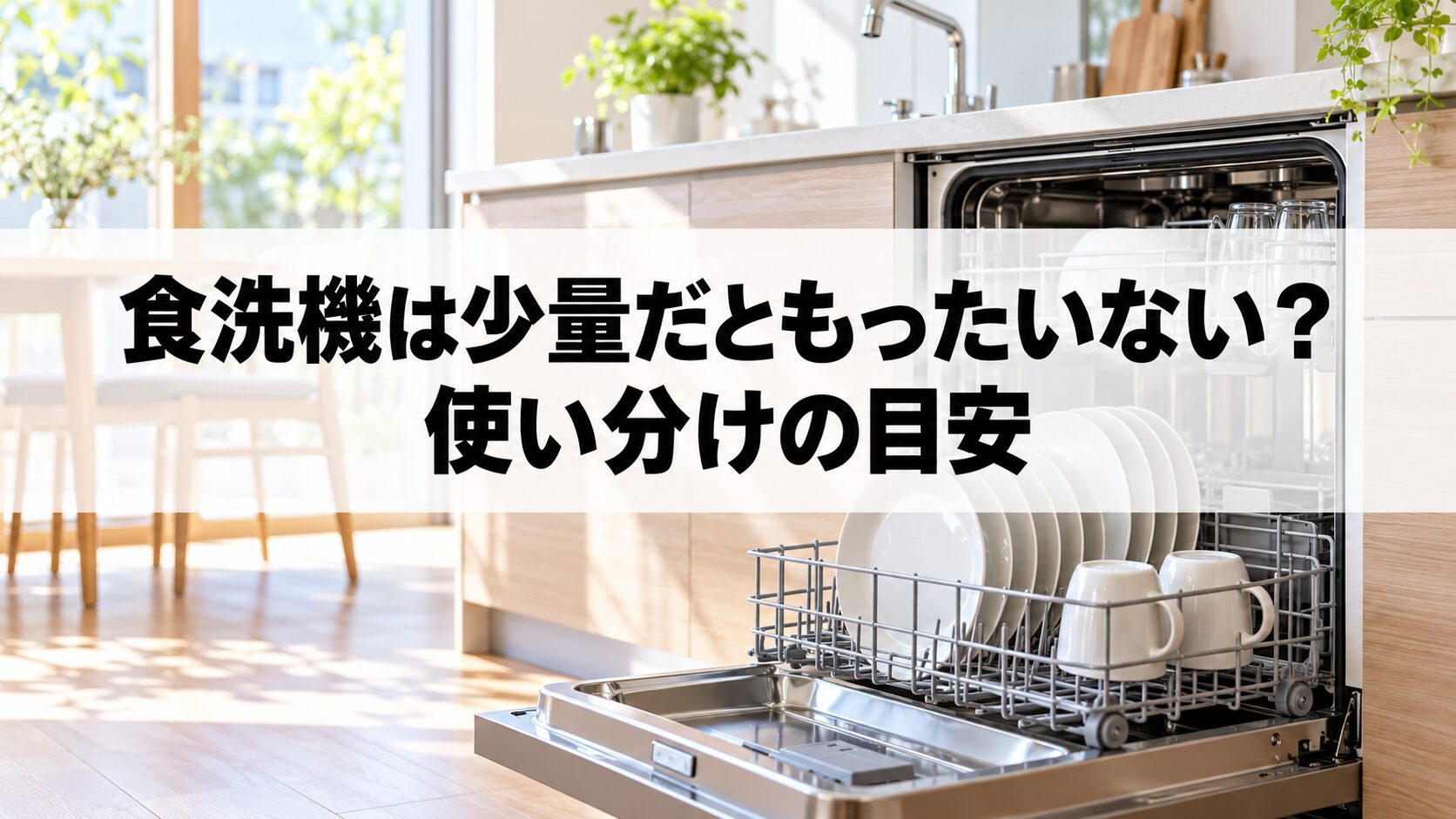 食洗機は少量だともったいない？使い分けの目安