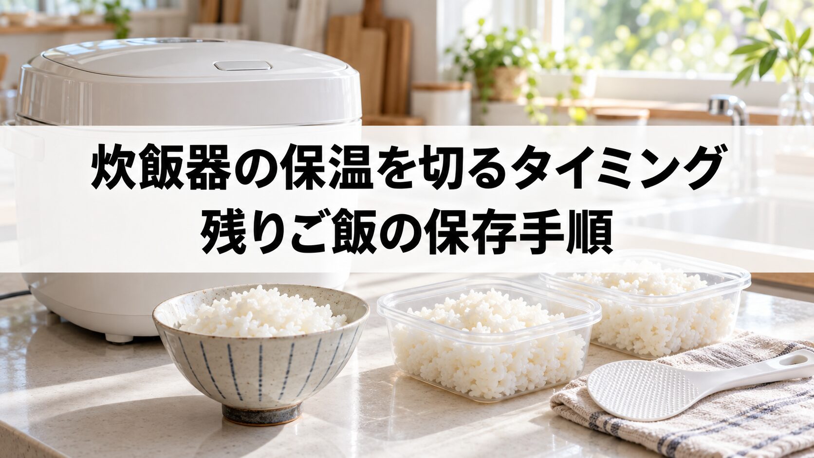 炊飯器の保温を切るタイミング 残りご飯の保存手順