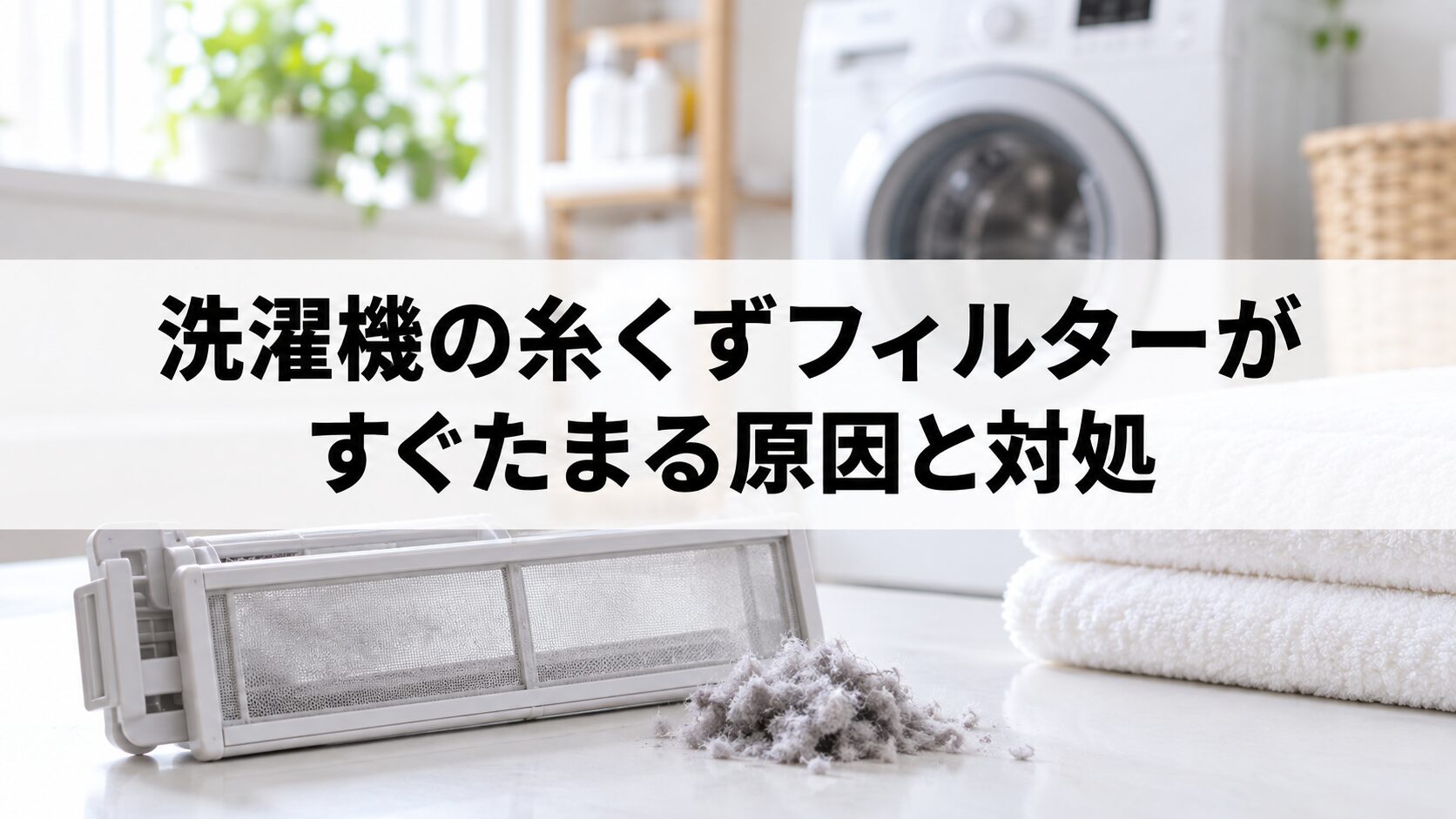 洗濯機の糸くずフィルターがすぐたまる原因と対処