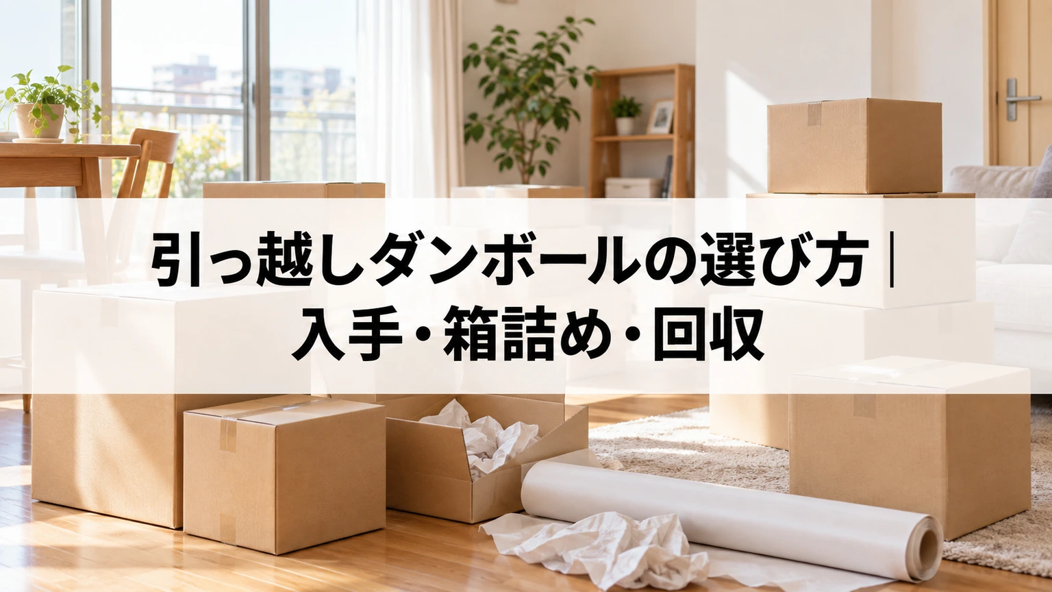 引っ越しダンボールの選び方｜入手・箱詰め・回収