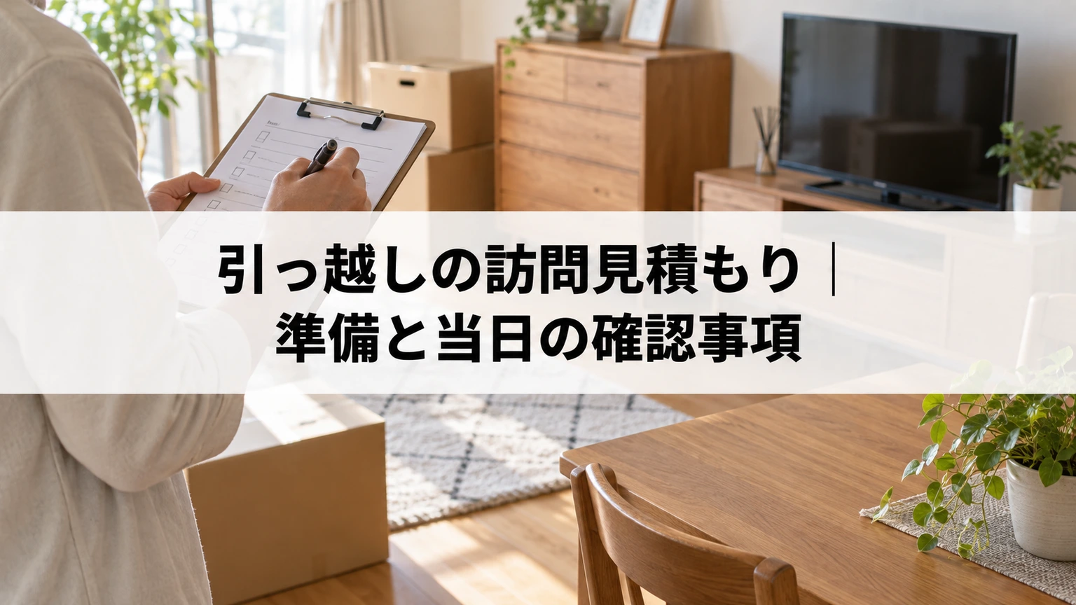 引っ越しの訪問見積もり｜準備と当日の確認事項
