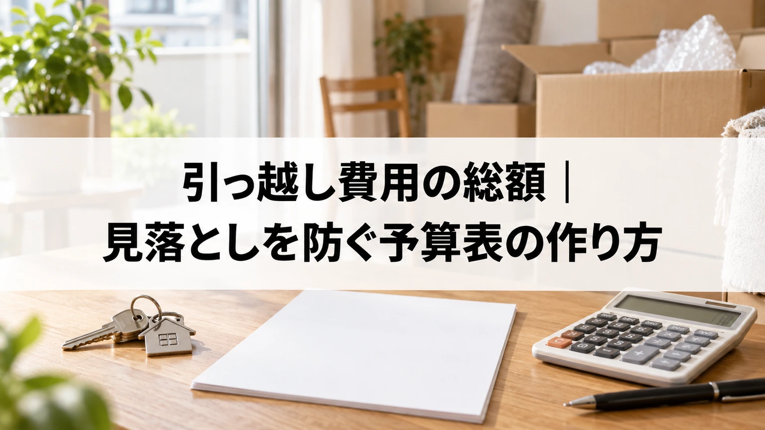 引っ越し費用の総額｜見落としを防ぐ予算表の作り方