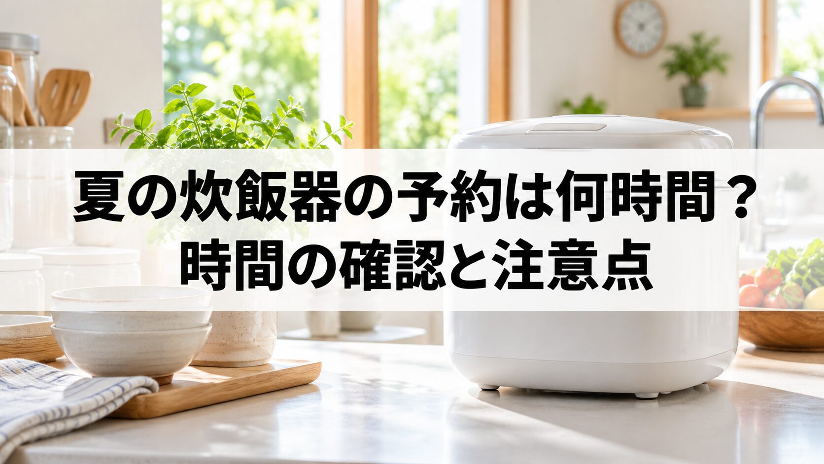 夏の炊飯器の予約は何時間？時間の確認と注意点
