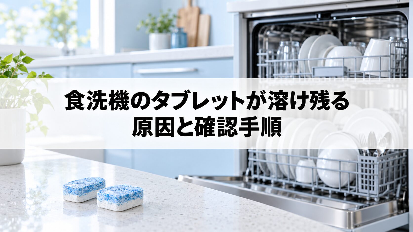 食洗機のタブレットが溶け残る原因と確認手順