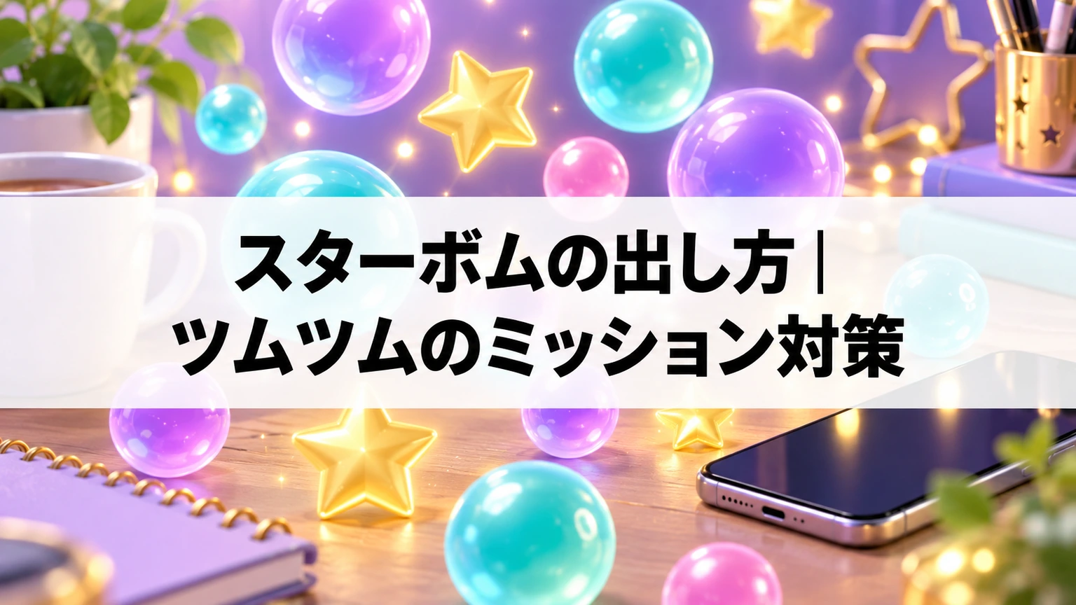 スターボムのミッション攻略を表す星とボムのイメージ