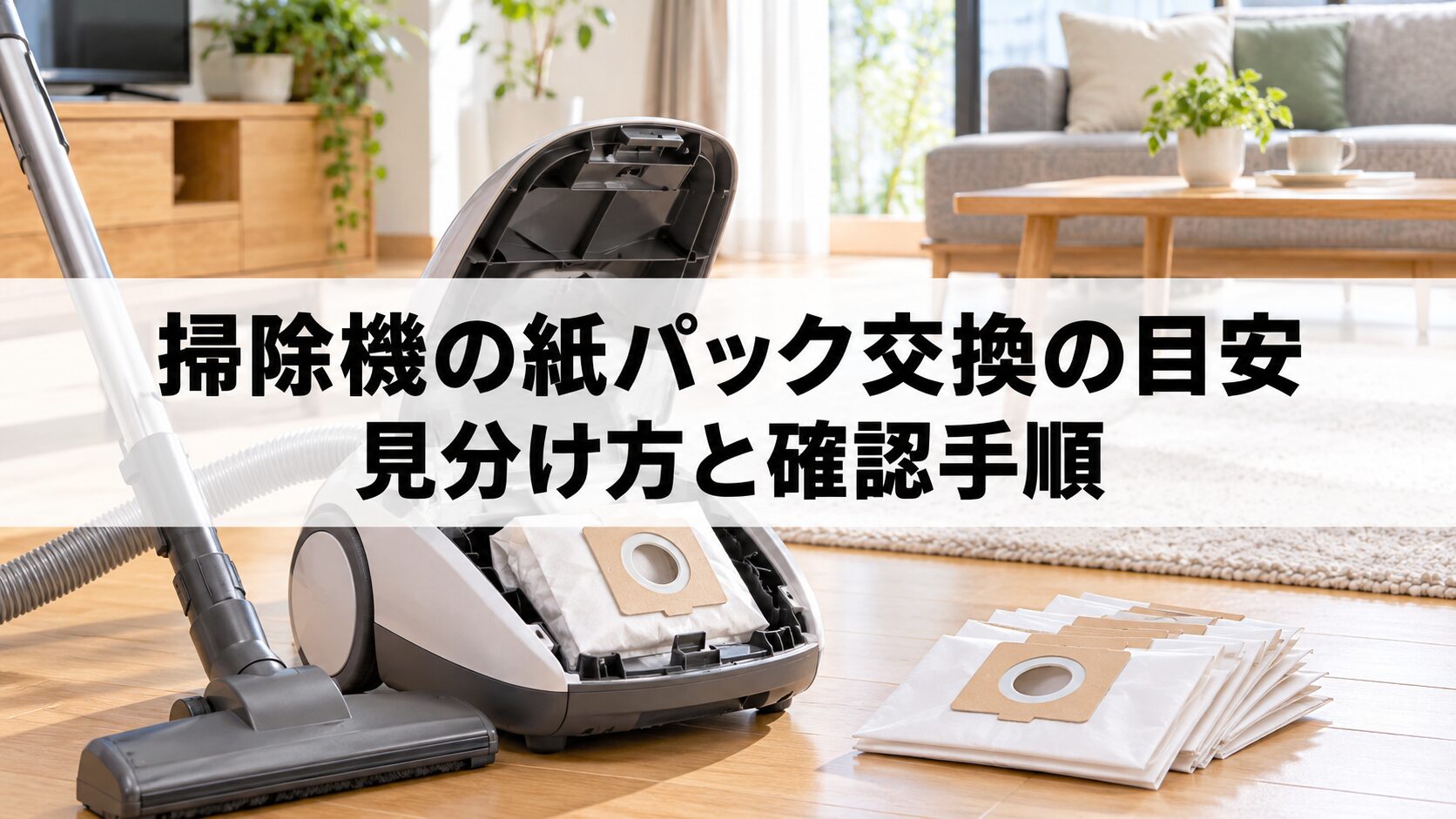 掃除機の紙パック交換の目安 見分け方と確認手順