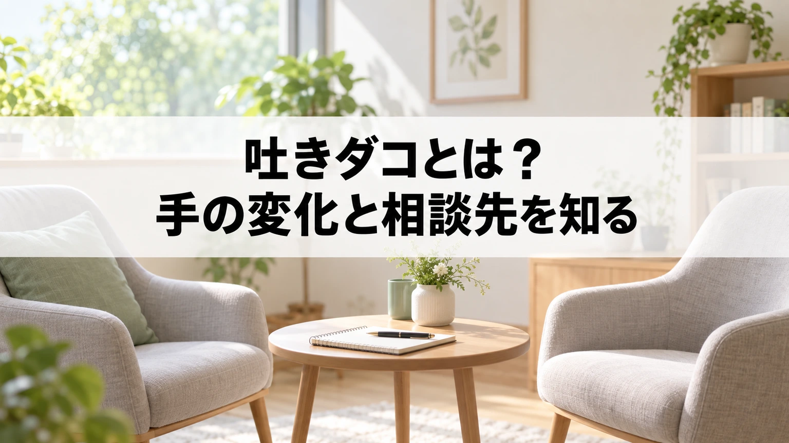 体調や食事の悩みを相談するための落ち着いた部屋