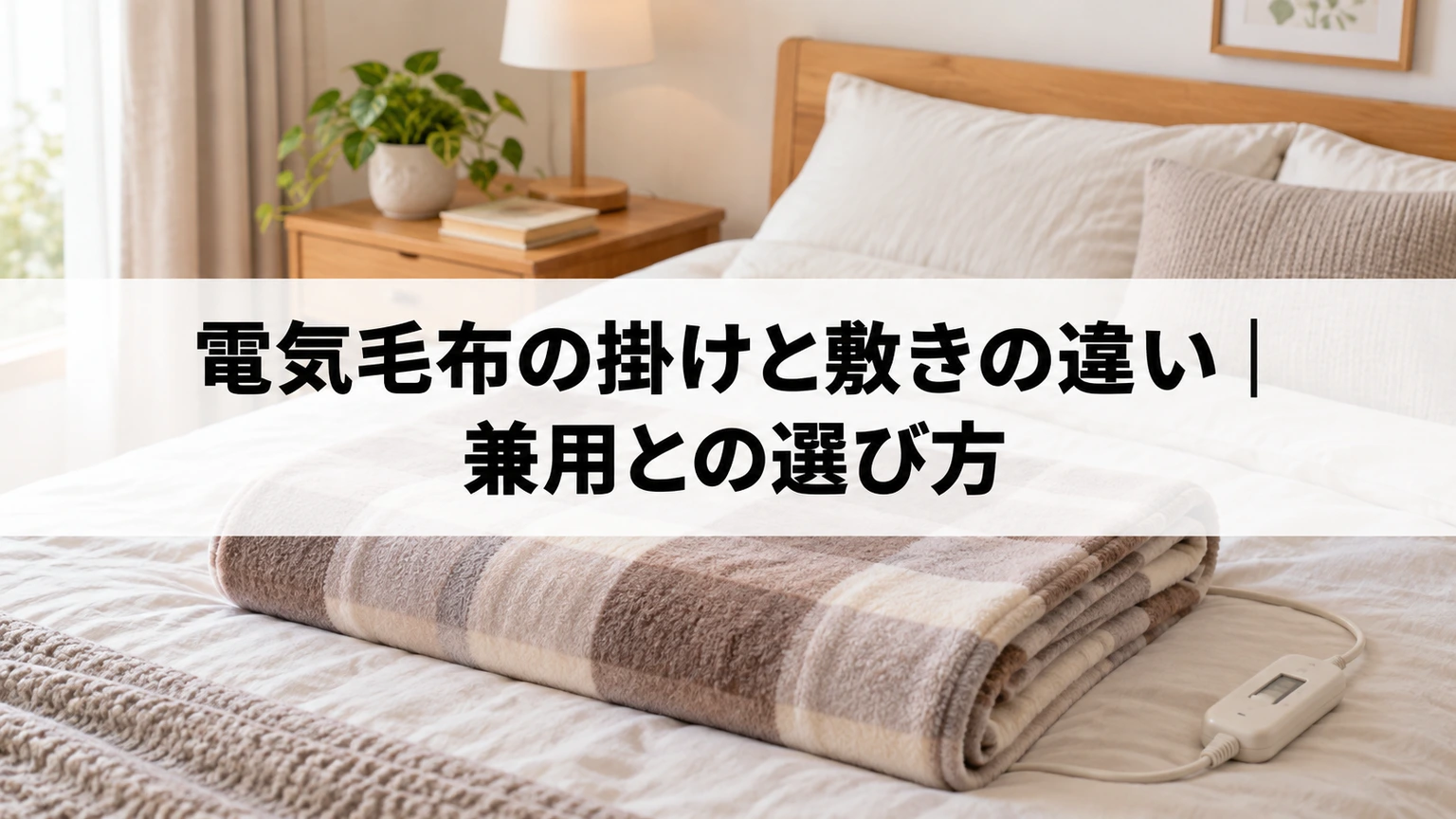 電気毛布の掛けと敷きの違い｜兼用との選び方のイメージ画像