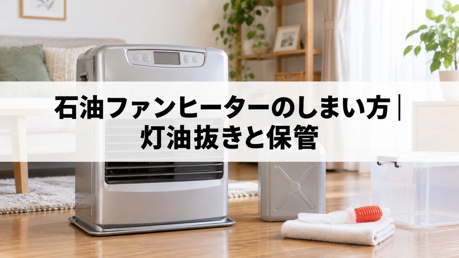 石油ファンヒーターのしまい方｜灯油抜きと保管のイメージ画像