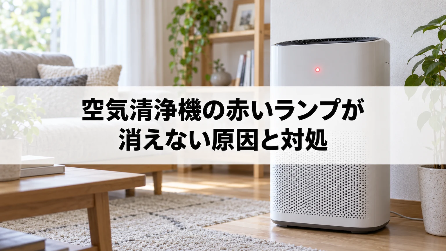 空気清浄機の赤いランプが消えない原因と対処に関連する空気清浄機の確認場面