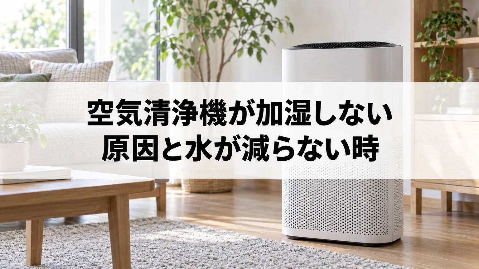 空気清浄機が加湿しない原因と水が減らない時に関連する空気清浄機の確認場面
