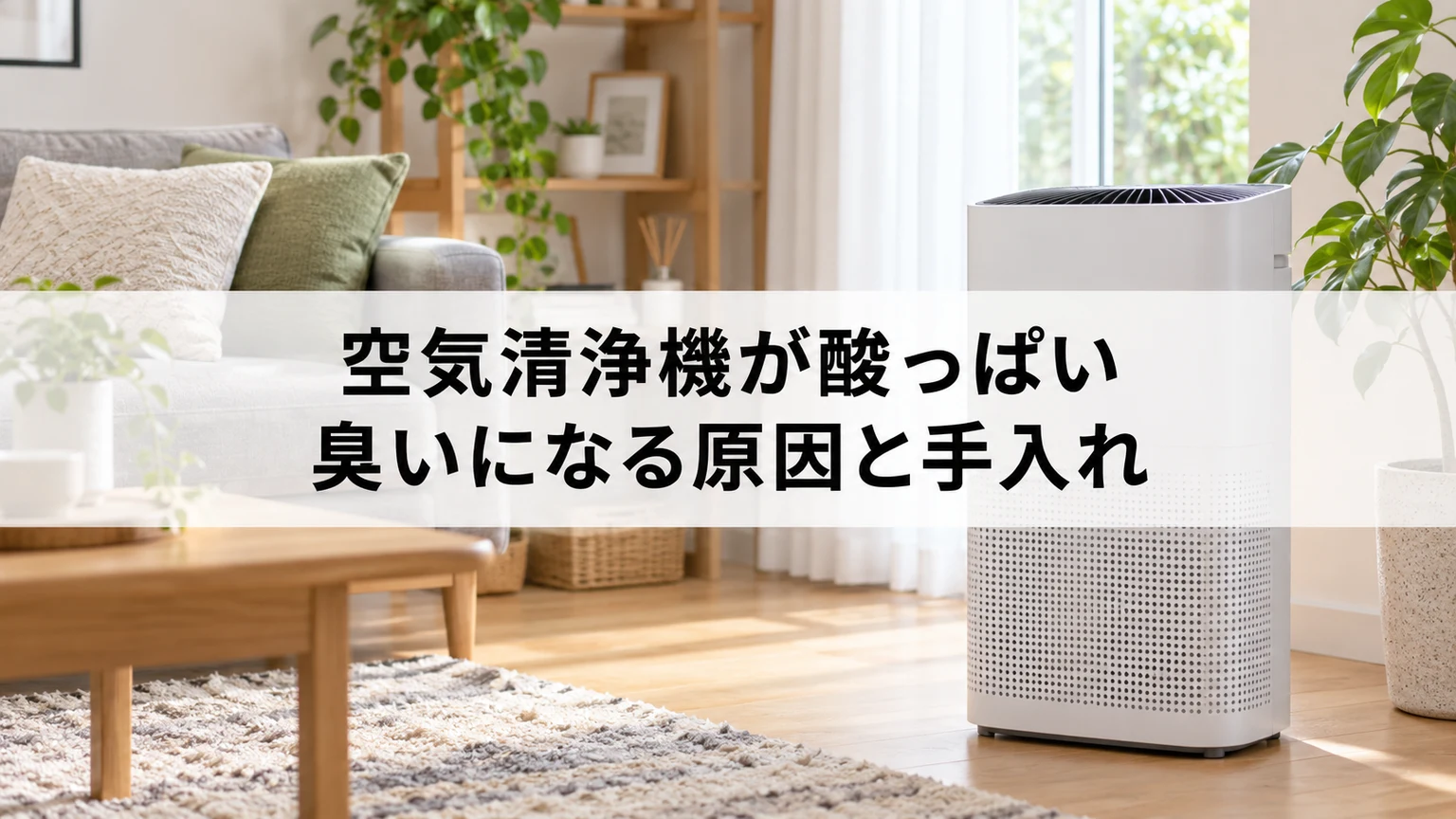 空気清浄機が酸っぱい臭いになる原因と手入れに関連する空気清浄機の確認場面