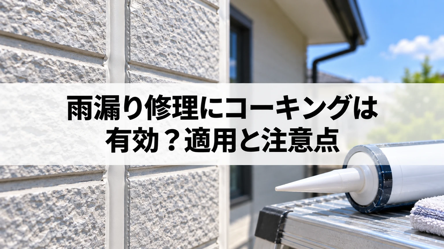 雨漏り修理にコーキングは有効？適用と注意点を説明する住まいと雨漏り対応のイメージ（AI生成）
