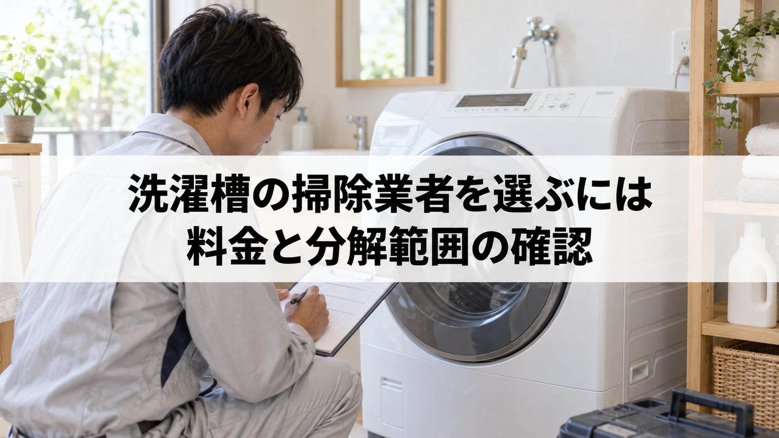 洗濯機の型番と洗浄方式を確認するメモ