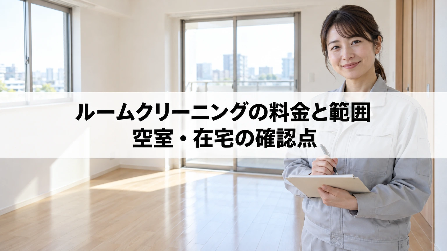 家具のない部屋と清掃範囲を整理する見積もりメモ
