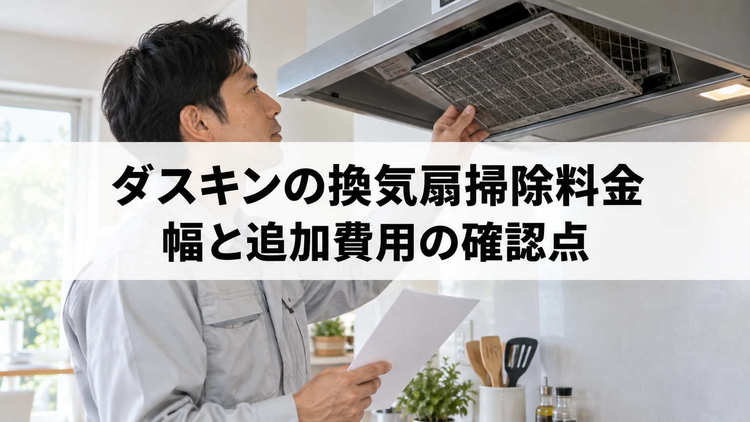 レンジフードの幅とダスキンの見積もり条件を確認するメモ
