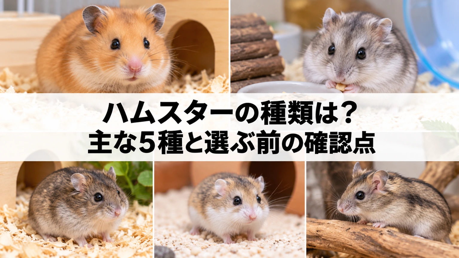 種類名を確認しながらハムスターを観察するイメージ