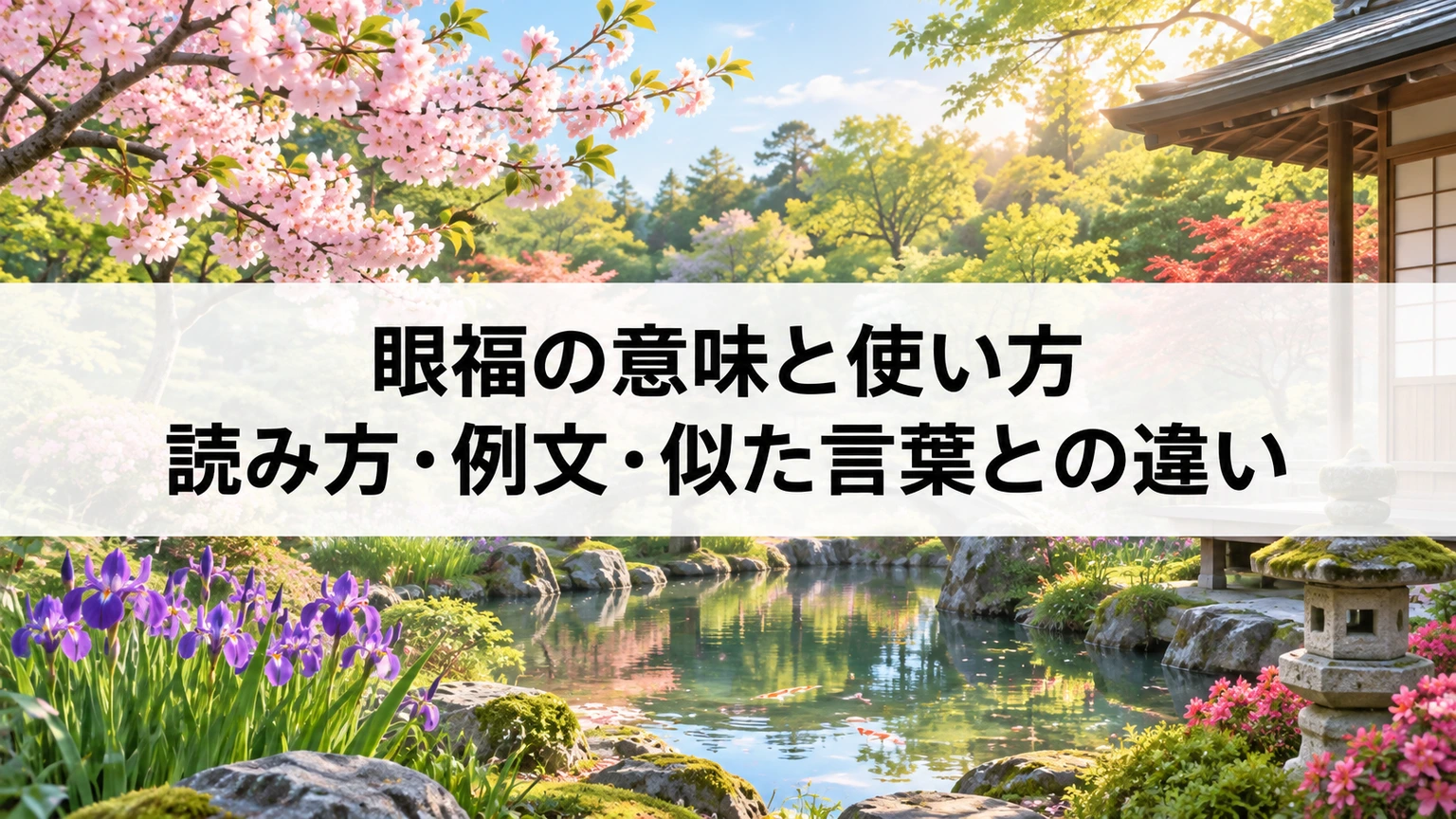 美しい景色を見る喜びを表す花と庭園