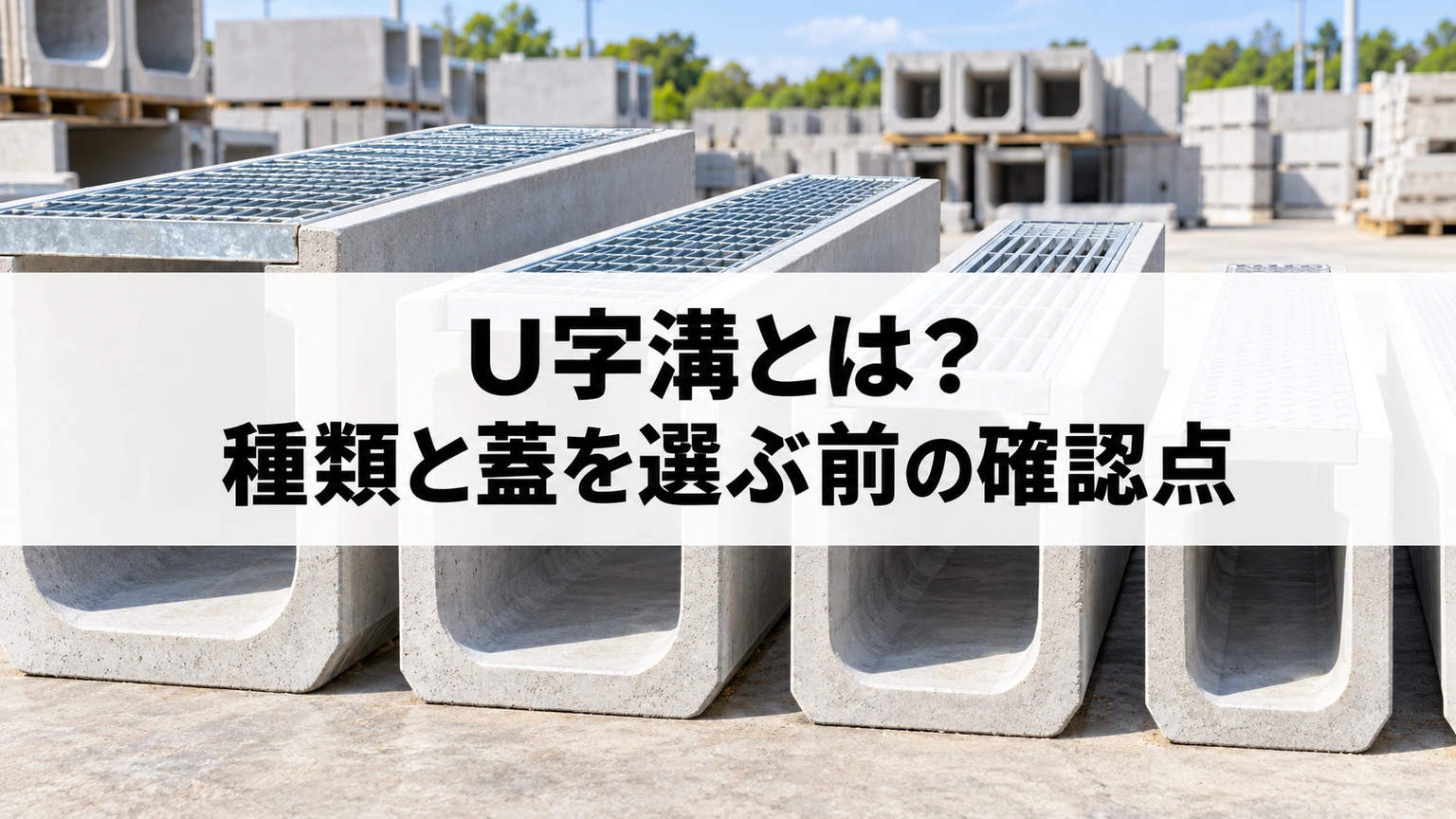 u字溝のポイントを示す記事タイトル画像