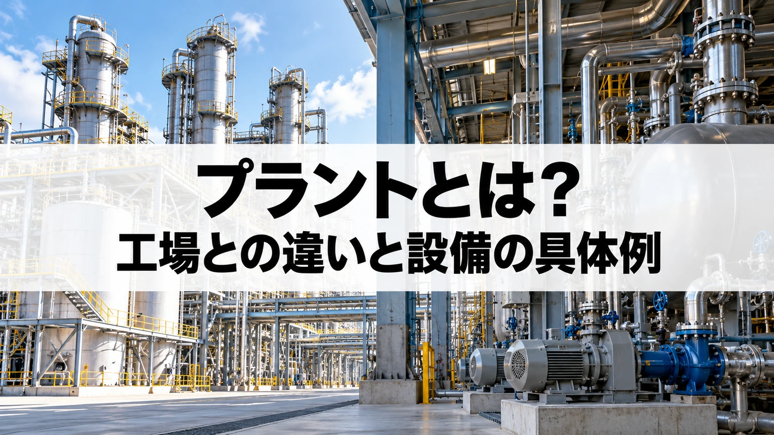 配管や機械が連携する工業設備