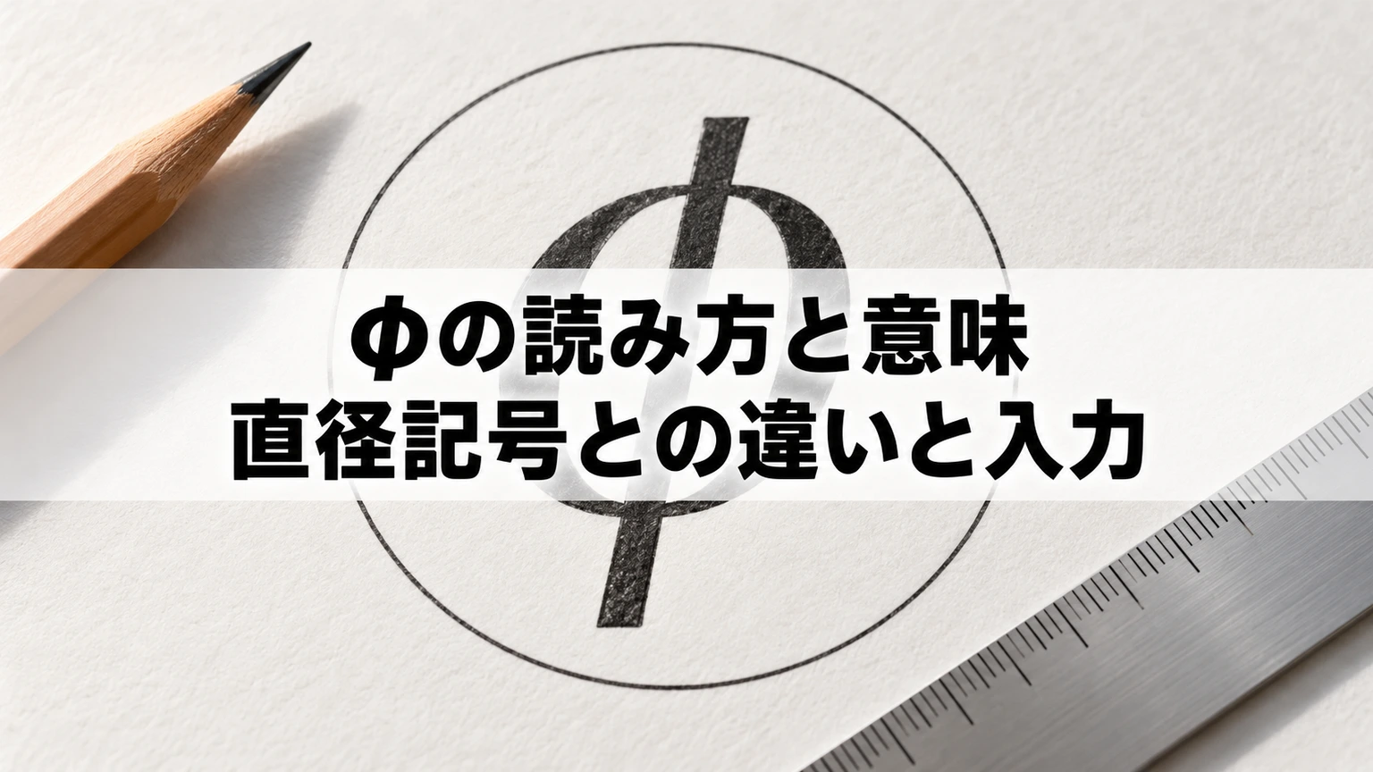 円の直径を定規で確認する図