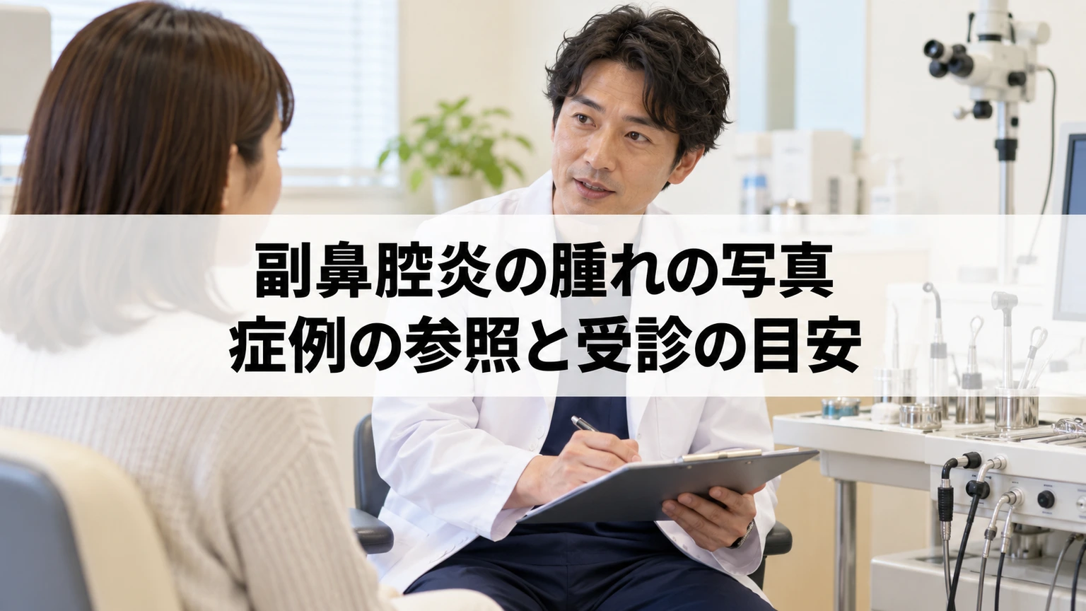 耳鼻咽喉科で相談する人と鼻周辺の概念図