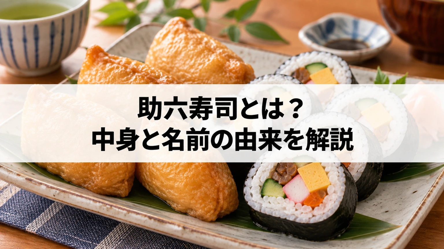 いなり寿司と巻き寿司を並べた助六寿司のイメージ