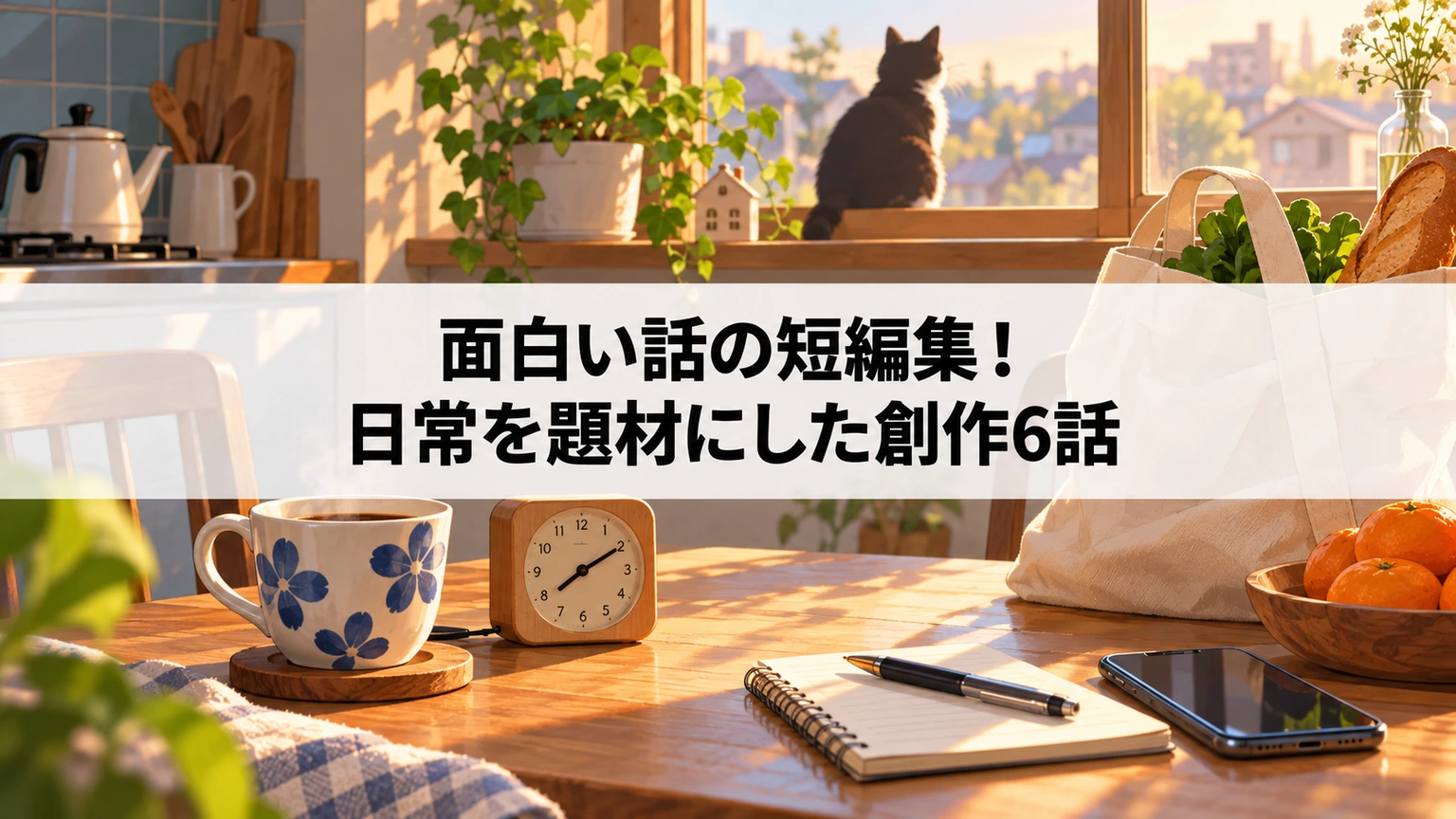日常の小さな勘違いを描いたオリジナル短編を読んで笑うイメージ