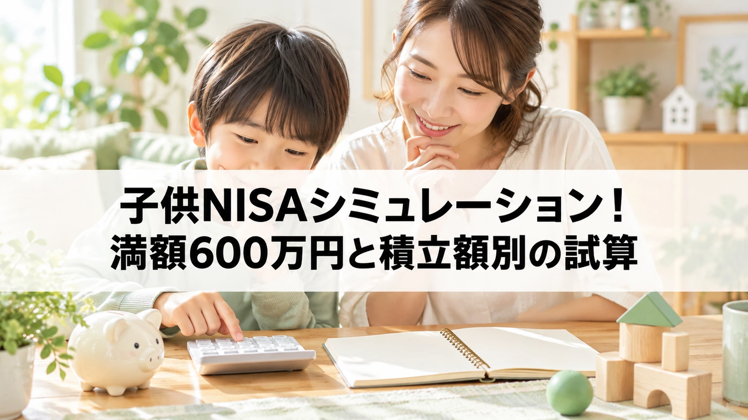 子供NISAの月額積立と600万円上限を計算する家計シミュレーション
